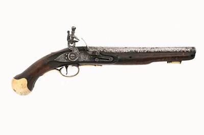 Lot 526 - A .56 CALIBRE FLINTLOCK SEA SERVICE PISTOL