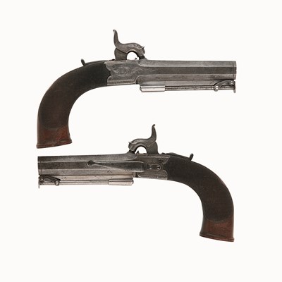 Lot 527 - A PAIR OF PERCUSSION BELT PISTOLS BY JOHN PROBIN