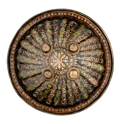 Lot 94 - A CENTRAL INDIAN HIDE SHIELD (DHAL), 18TH/19TH CENTURY