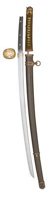 Lot 5 - A JAPANESE W. W. II OFFICER'S SWORD (KATANA)