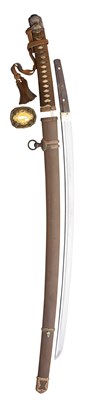 Lot 8 - A JAPANESE W.W.II OFFICER'S SWORD (KATANA)