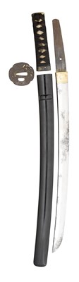 Lot 11 - A JAPANESE SHORT SWORD (WAKIZASHI)