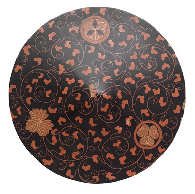 Lot 21 - A JAPANESE LACQUERED HELMET (JINGASA)