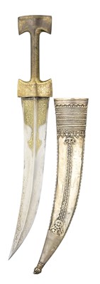 Lot 36 - AN OTTOMAN DAGGER (KHANJAR)