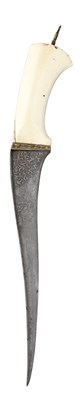 Lot 54 - AN INDO-PERSIAN DAGGER (PESH-KABZ)