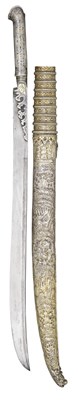 Lot 58 - AN OTTOMAN SILVER-MOUNTED YATAGHAN