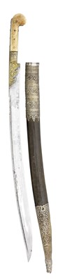 Lot 62 - AN OTTOMAN SILVER-MOUNTED SWORD (YATAGHAN)