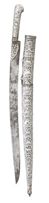 Lot 63 - AN OTTOMAN SILVER-MOUNTED SWORD (YATAGHAN)