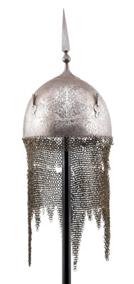 Lot 72 - **AN INDO-PERSIAN HELMET (KULAH KHUD)