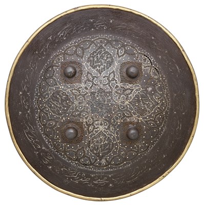 Lot 73 - **AN INDO-PERSIAN SHIELD (DHAL)