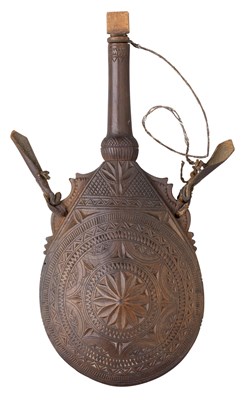 Lot 86 - **A CARVED FLASK