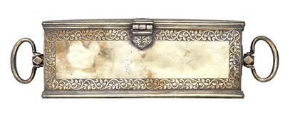Lot 89 - AN OTTOMAN SILVER GILT CARTOUCHE BOX