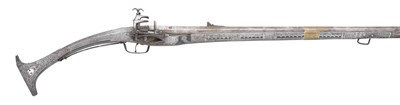 Lot 90 - **A 20 BORE ALBANIAN MIQUELET-LOCK MUSKET