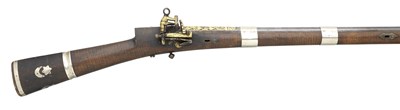 Lot 91 - **A 28 BORE CAUCASIAN MIQUELET-LOCK RIFLE