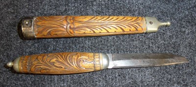 Lot 128 - A SMALL SCANDINAVIAN DAGGER
