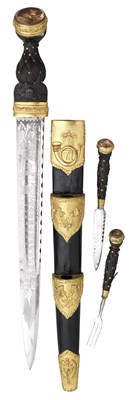 Lot 133 - **A MAGNIFICENT DIRK OF THE 71ST REGIMENT (HIGHLAND LIGHT INFANTRY) BY W. WEBB