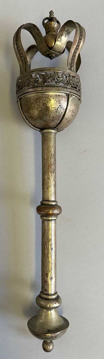 Lot 431 - A SILVERED MACE OF OFFICE, 20TH CENTURY