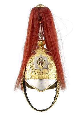 Lot 143 - **A VICTORIAN OFFICER'S HELMET OF THE HOUSEHOLD CAVALRY