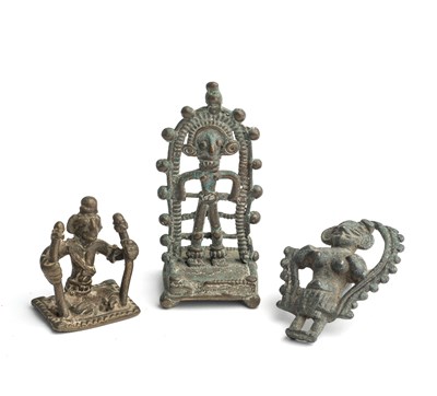 Lot 151 - FIVE INDIAN BRONZES, 19TH CENTURY