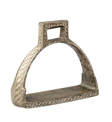 Lot 549 - A NORTH INDIAN COPPER ALLOY STIRRUP, LATE 19TH CENTURY, POSSIBLY RAJASTHAN