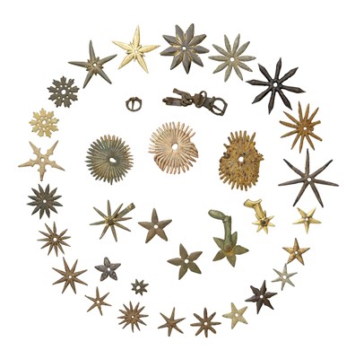 Lot 207 - A LARGE COLLECTION OF DETACHED SPUR ROWELS 14TH TO 17TH CENTURIES