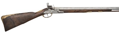 Lot 443 - AN 18 BORE VIENNESE FLINTLOCK FOWLING-PIECE BY IOHANN WAASS IN WIEN, CIRCA 1720