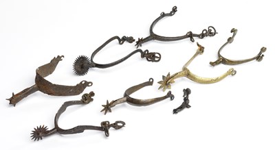 Lot 215 - SEVEN ENGLISH SPURS