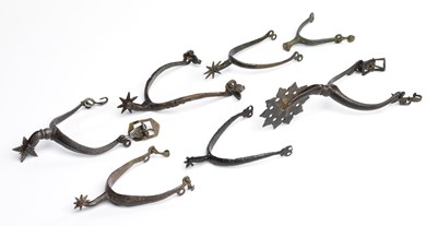 Lot 218 - SEVEN ENGLISH SPURS