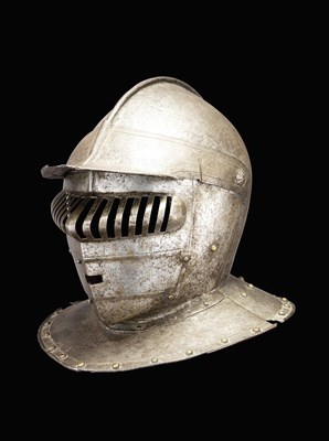 Lot 229 - A HEAVY CUIRASSIER CLOSE HELMET