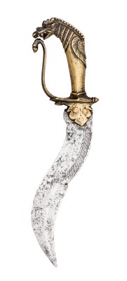 Lot 151 - AN INDIAN DAGGER (KHANJAR), 18TH/19TH CENTURY,  POSSIBLY MADRAS, TAMIL NADU