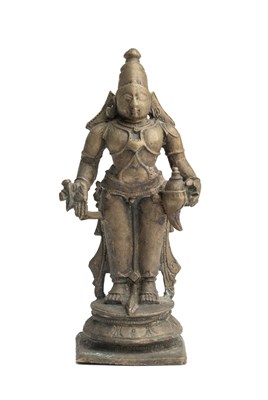 Lot 152 - A BRONZE FIGURE OF VITHOBA, DECCAN, SOUTHERN INDIA, 18TH/19TH CENTURY