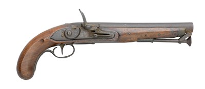 Lot 289 - A 15 BORE FLINTLOCK PISTOL OF LIVERY TYPE BY H. NOCK