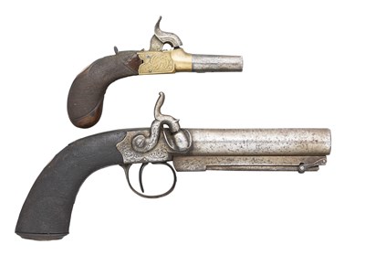 Lot 295 - A 140 BORE PERCUSSION POCKET PISTOL BY CHAMPION