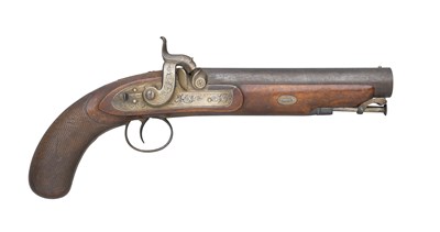 Lot 296 - A 10 BORE PERCUSSION OFFICER'S PISTOL BY I. LANG
