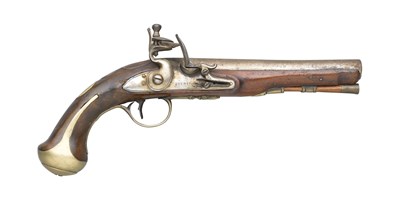 Lot 299 - AN 18 BORE FLINTLOCK PISTOL BY JOYNER