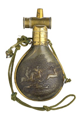Lot 312 - **A GERMAN POWDER-FLASK