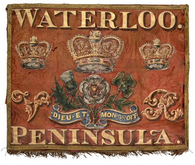 Lot 404 - A SECTION OF AN EARLY VICTORIAN STANDARD OF THE HOUSEHOLD CAVALRY