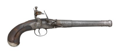 Lot 361 - **A 16 BORE FLINTLOCK PISTOL BY DAVID WYNN
