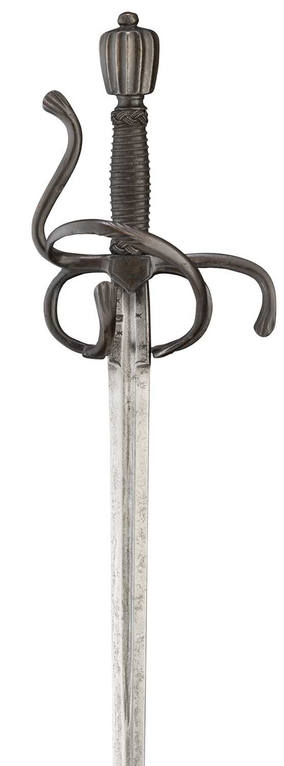 Lot 118 - A GERMAN SWEPT-HILT RAPIER