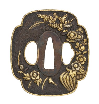 Lot 96 - â€¡ A JAPANESE SWORD GUARD (TSUBA)