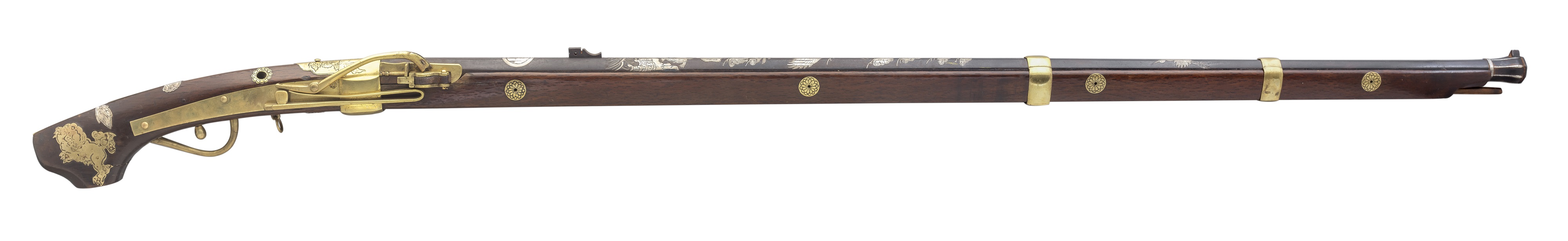 Lot 110 - A JAPANESE MATCHLOCK GUN (TEPPO)