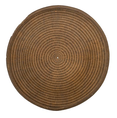 Lot 119 - A CIRCULAR CANE SHIELD