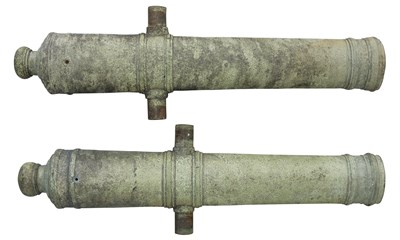 Lot 121 - TWO BRONZE CANNON