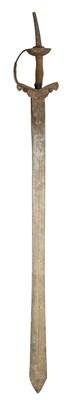 Lot 130 - AN INDIAN SWORD (KHANDA)