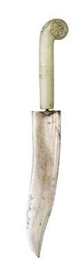 Lot 155 - â€¡ AN INDIAN SMALL JADE-HILTED DAGGER