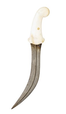 Lot 159 - AN INDIAN JADE-HILTED DAGGER (KHANJAR)