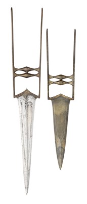 Lot 162 - TWO INDIAN DAGGERS (KATAR)