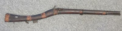 Lot 226 - â€¡ A 28 BORE INDIAN MATCHLOCK GUN (TORADOR)
