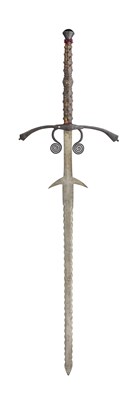 Lot 240 - A TWO-HAND SWORD IN GERMAN LATE 16TH/EARLY 17TH CENTURY STYLE