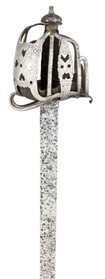 Lot 243 - A SCOTTISH BASKET-HILTED BROADSWORD